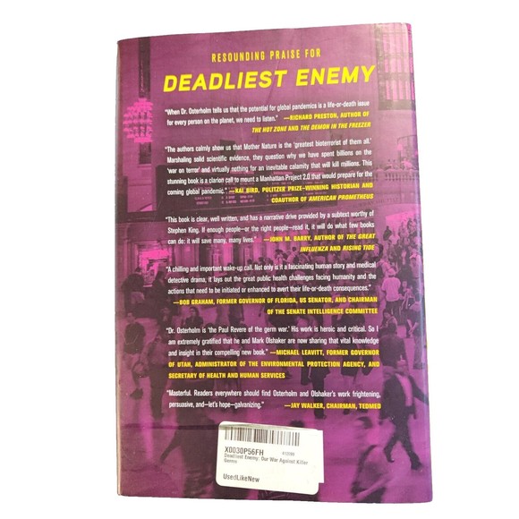 Deadliest Enemy: Our War Against Killer Germs Hardcover Good Condition - Picture 5 of 5